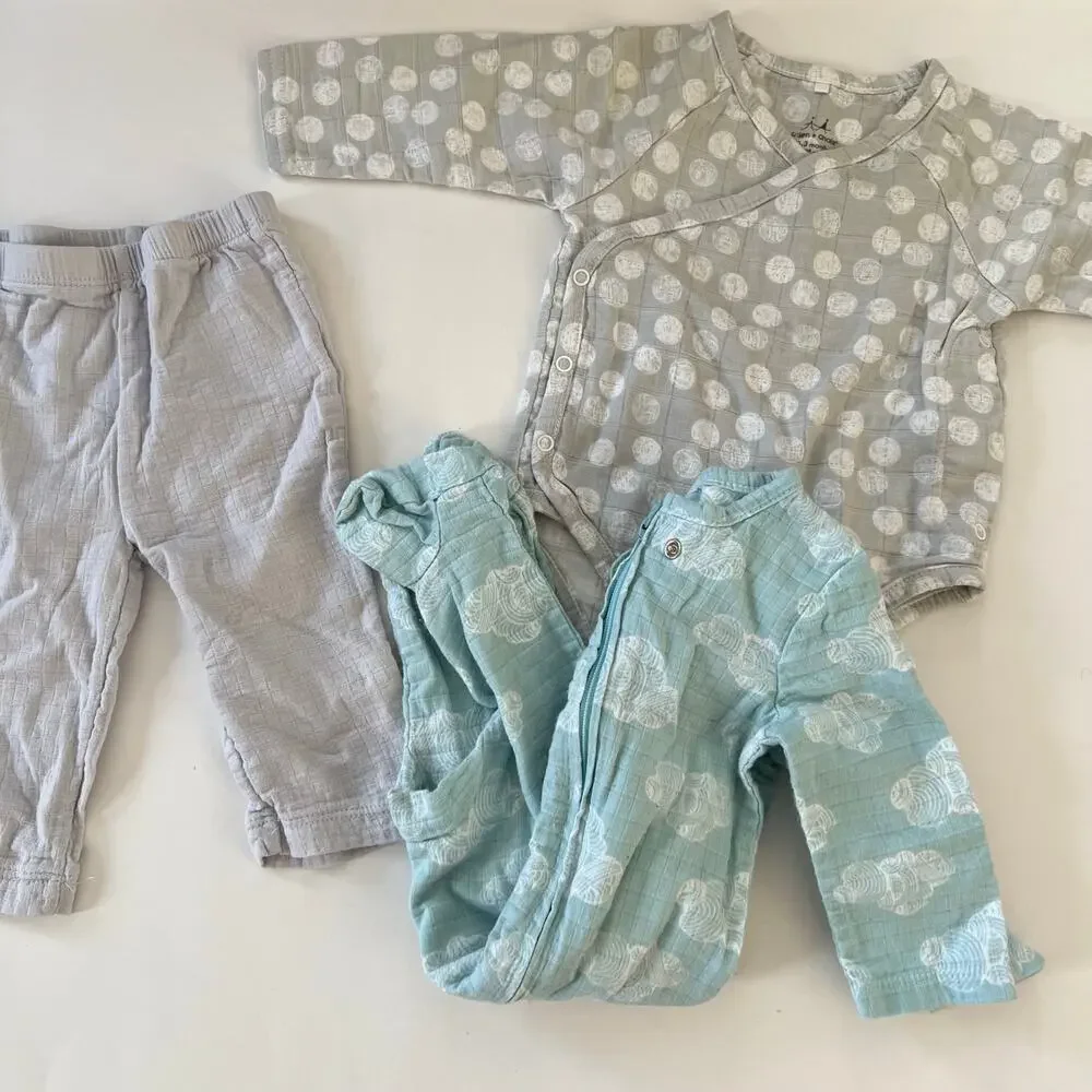 Aden & Anais Muslin Baby Clothes Bundle Size 0-3 Months